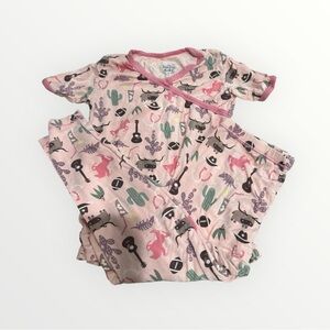Kickee Pants Pink Cactus Pattern Pajama Set